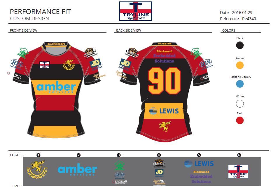 Blackwood RFC TryTech Fabric Performance Fit - Click Image to Close